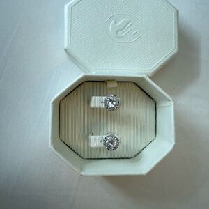 Swarovski Sparkling Silver Crystal Earrings